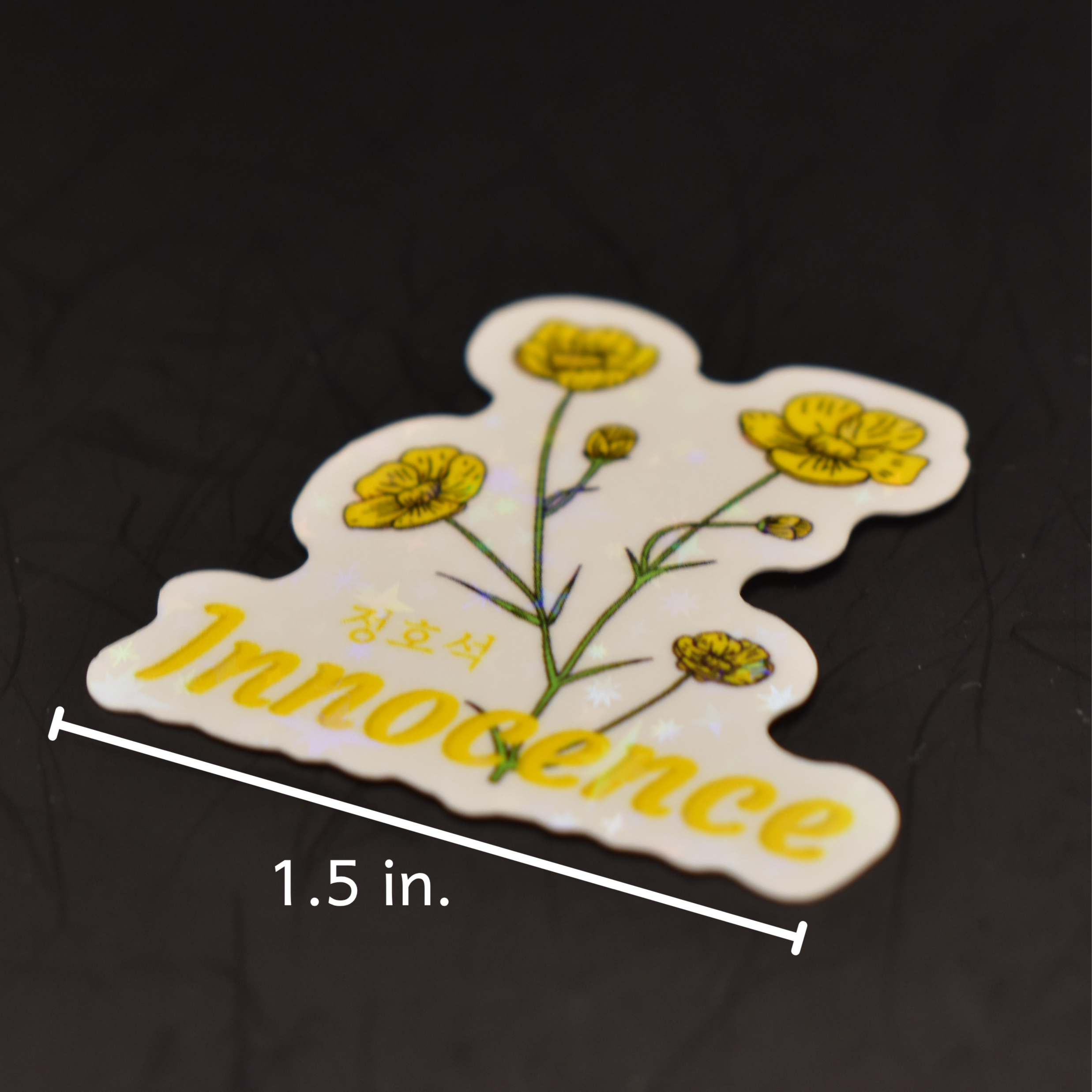 BTS Birth Flower Holographic Vinyl Stickers