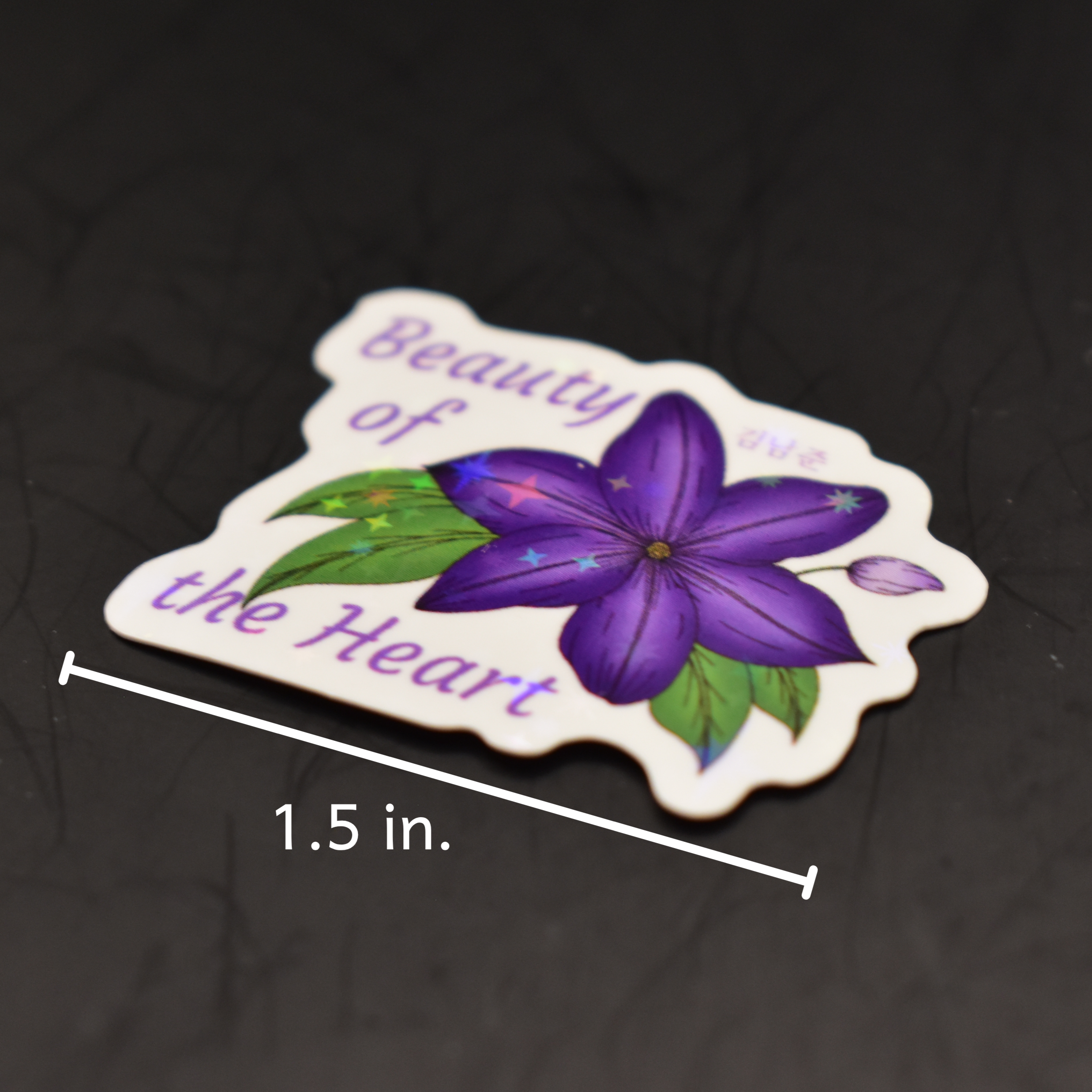 BTS Birth Flower Holographic Vinyl Stickers